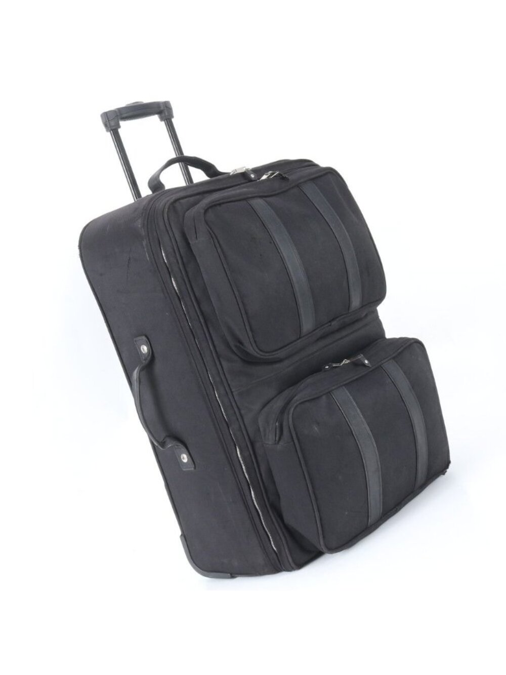 Hermes Acapulco Travel Bag MM Leather Canvas Suitcase Carry Case